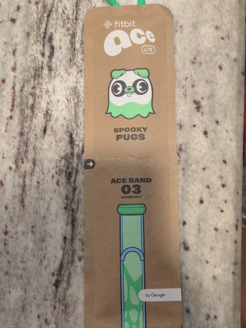 New fitbit Ace Spooky Pugs Kids Band - Bright Green